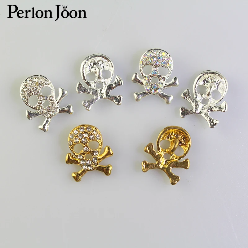 10pcs 14*16mm Skull shape rhinestone button gold and silver metal button fashion clothing decoration accessories for dress NK041
10pcs 14*16mm Skull shape rhinestone button gold and silver metal button fashion clothing decoration accessories for dress NK041