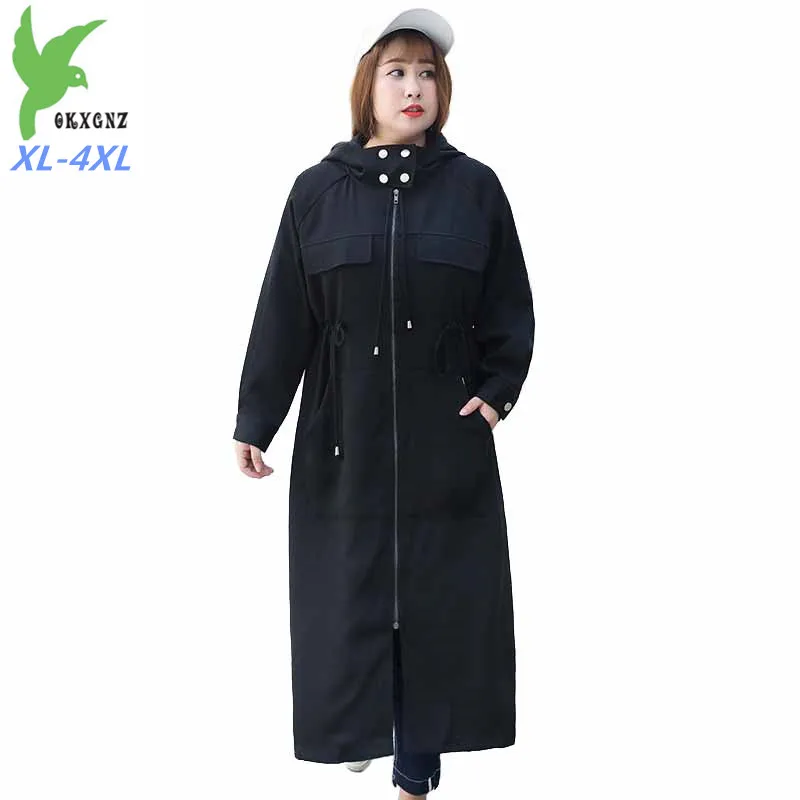 Large size Hooded Trench Coat Women 2019 Spring Autumn Long Windbreaker Female Fashion Casual Coat Belt Slim Zipper Trench G45
Large size Hooded Trench Coat Women 2019 Spring Autumn Long Windbreaker Female Fashion Casual Coat Belt Slim Zipper Trench G45