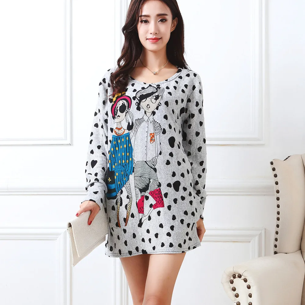 2019 antumn winter Fashion Women long sleeve Dresses Plus Size Dress Loose casual tops tunic pullover cute print dot
2019 antumn winter Fashion Women long sleeve Dresses Plus Size Dress Loose casual tops tunic pullover cute print dot