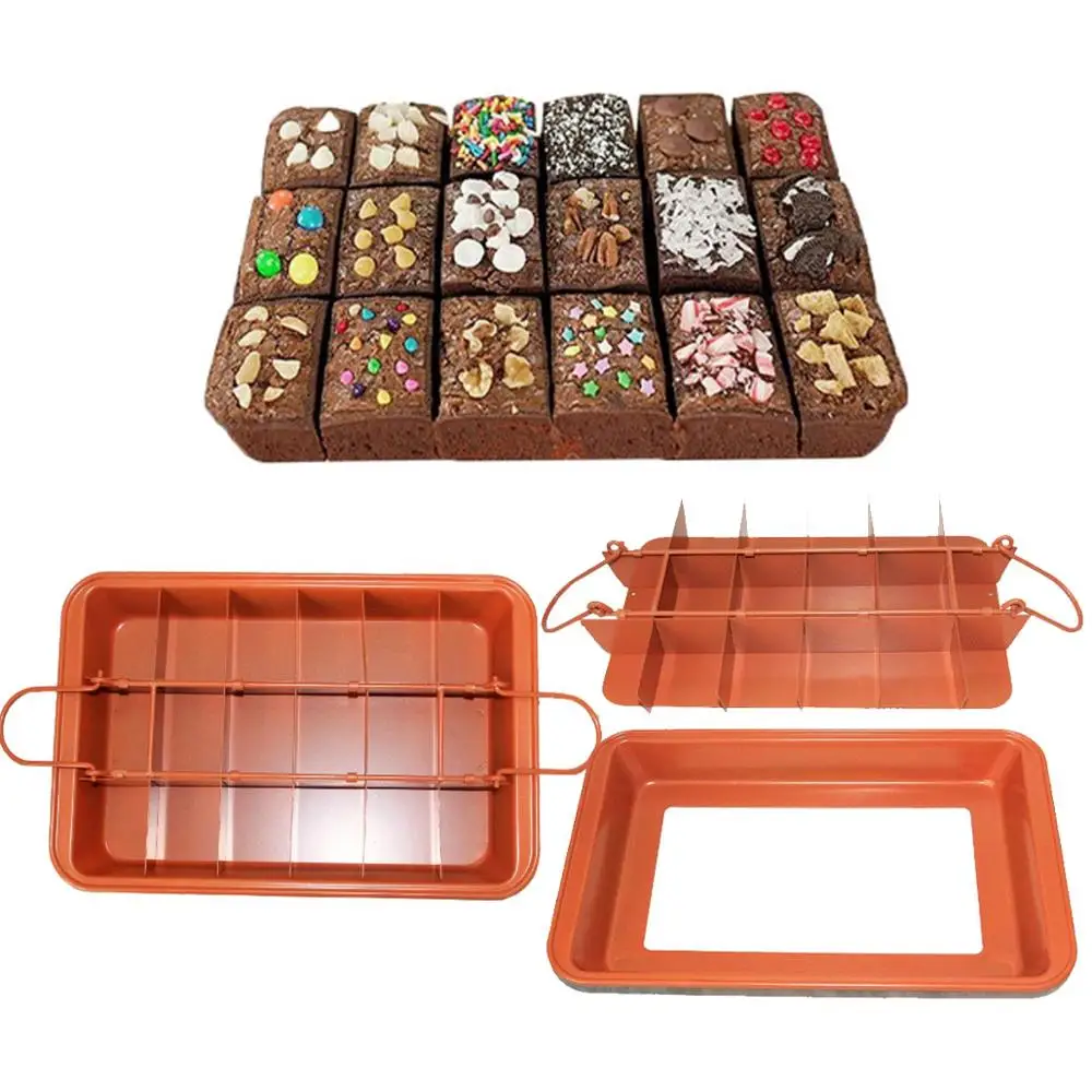 Non Stick Square Shape Brownie Cake Pan 18 Cavity Live Bottom Baking Bread Mold Cake Decorating Tools
Non Stick Square Shape Brownie Cake Pan 18 Cavity Live Bottom Baking Bread Mold Cake Decorating Tools