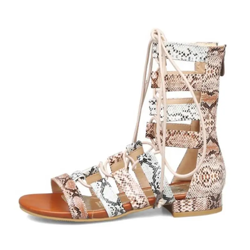 RIZABINA Plus Size 32-46 Women Gladiator Sandals Fashion Cross Strap Summer Shoes Casual Daily Street Lady Footwear | Обувь