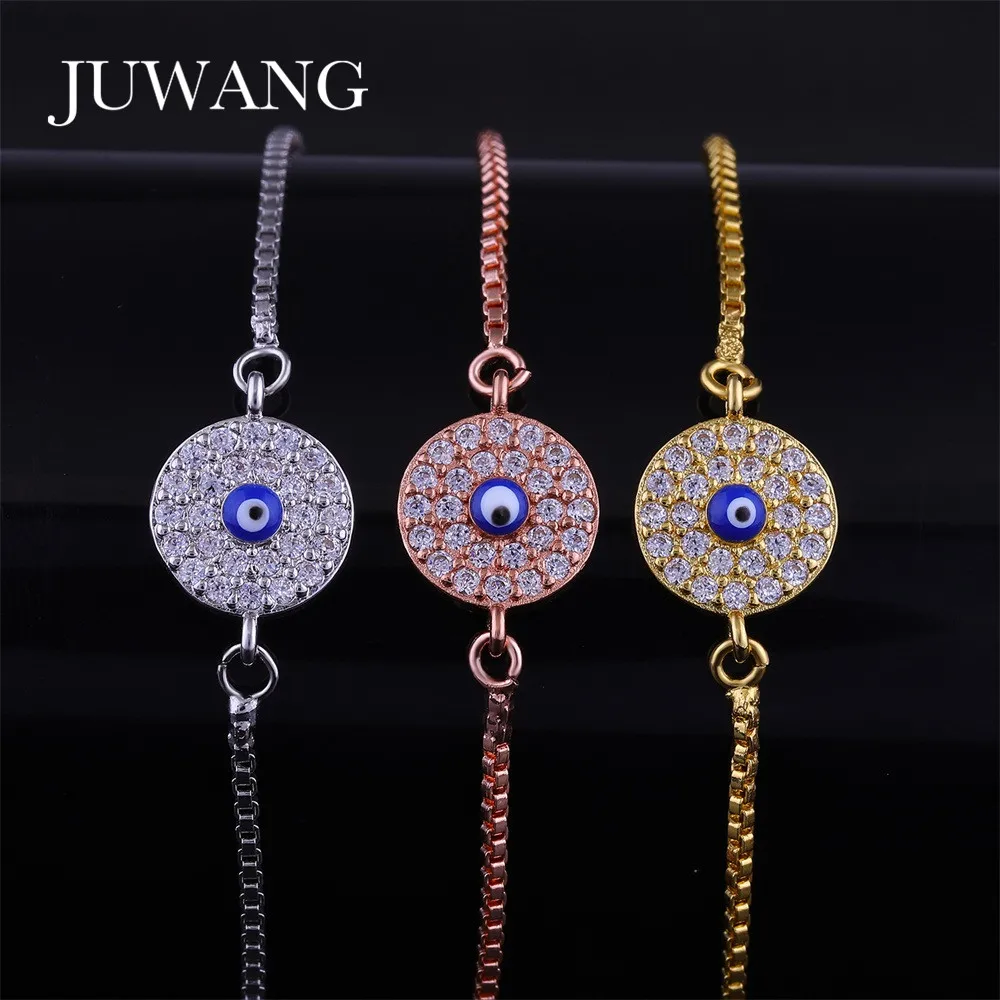JUWANG Turkish Blue Round Evil Eye CZ Bracelets & Bangles for Woman Girl Fashion Jewelry Adjustable Chain Bracelets Jewelry Gif
JUWANG Turkish Blue Round Evil Eye CZ Bracelets & Bangles for Woman Girl Fashion Jewelry Adjustable Chain Bracelets Jewelry Gif