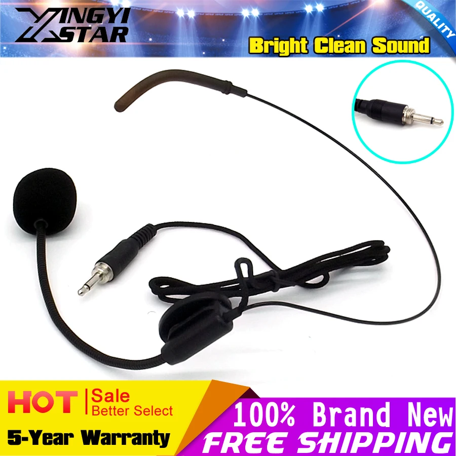 10Pcs 3.5mm Screw Thread Plug Headworn Headset Microphone Earhook Headband Mic Microfone Mike For Wireless BodyPack Transmitter
10Pcs 3.5mm Screw Thread Plug Headworn Headset Microphone Earhook Headband Mic Microfone Mike For Wireless BodyPack Transmitter