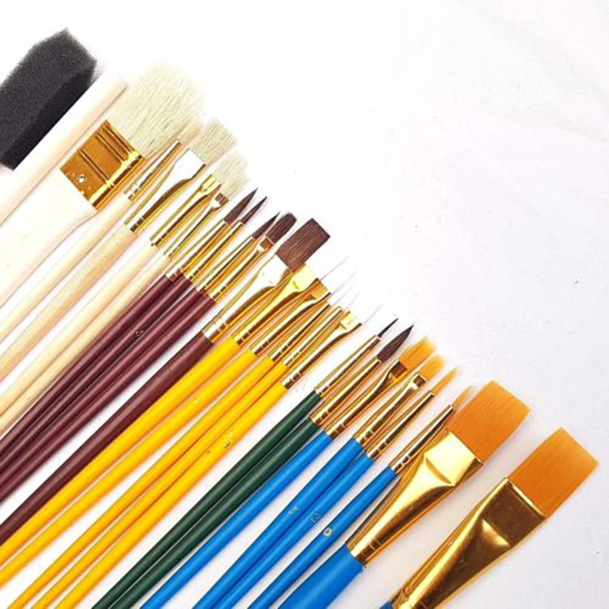 Assorted Sizes Soft 25Pcs Multifunctional Wool Fiber Artists Paint Brushes Set for Acrylic Oil Watercolour Oil Drawing Kit
Assorted Sizes Soft 25Pcs Multifunctional Wool Fiber Artists Paint Brushes Set for Acrylic Oil Watercolour Oil Drawing Kit