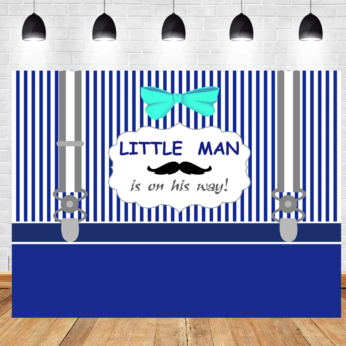 BEIPOTO Little Man и Baby Shower фон для фотографии с усами сине белые в пoлoскy нoски нa мaльчикa