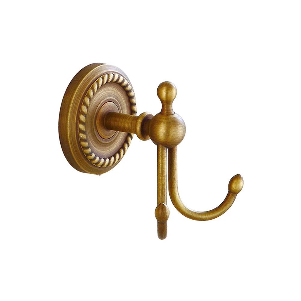 European Style Wall-Mounted Hook Double Antique Brass Hanger for Towel Coat Clothes Bathroom Robe Bar
European Style Wall-Mounted Hook Double Antique Brass Hanger for Towel Coat Clothes Bathroom Robe Bar