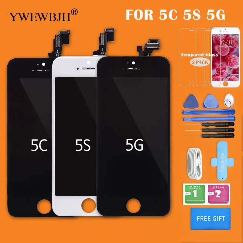 YWEWBJH AAA LCD Screen For iPhone 5 5S 6G 6Plus LCD For Display Assembly With Digitizer Glass No Dead Repair Part Black White
YWEWBJH AAA LCD Screen For iPhone 5 5S 6G 6Plus LCD For Display Assembly With Digitizer Glass No Dead Repair Part Black White