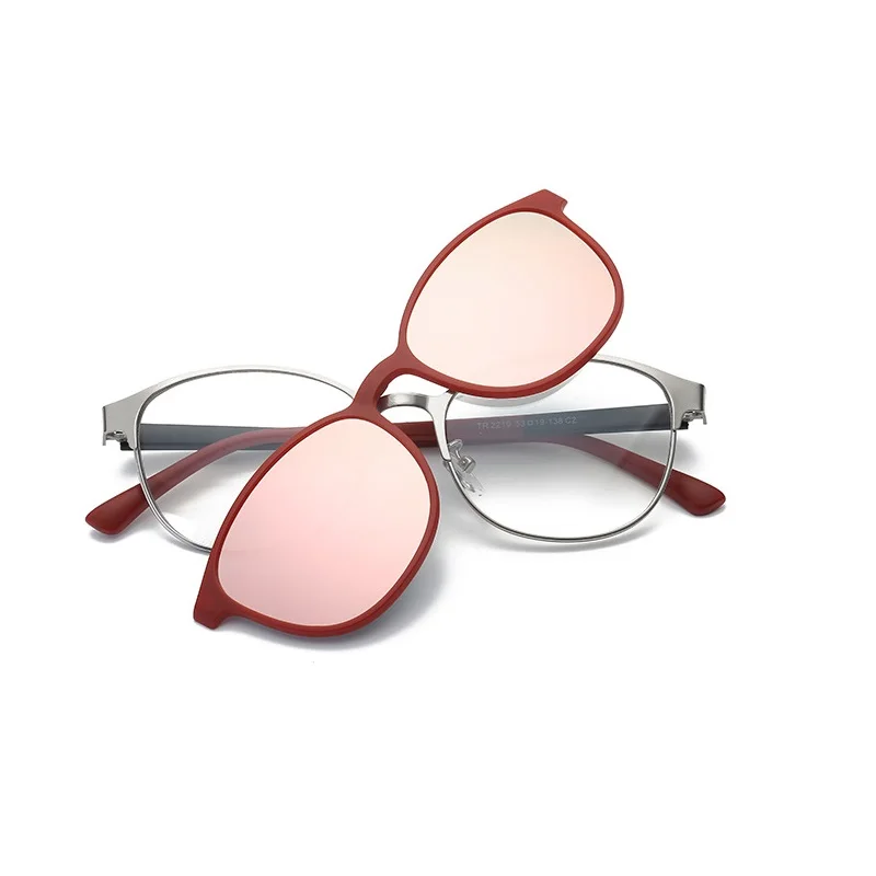 Магнитные зеркальные солнцезащитные очки оправа для мужчин и женщин