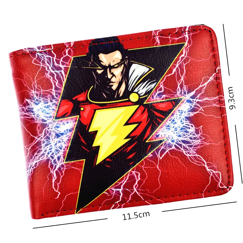 Новое поступление Аниме DC Super Hero SHAZAM! Крутой кошелек Shazam с карманом для монет |