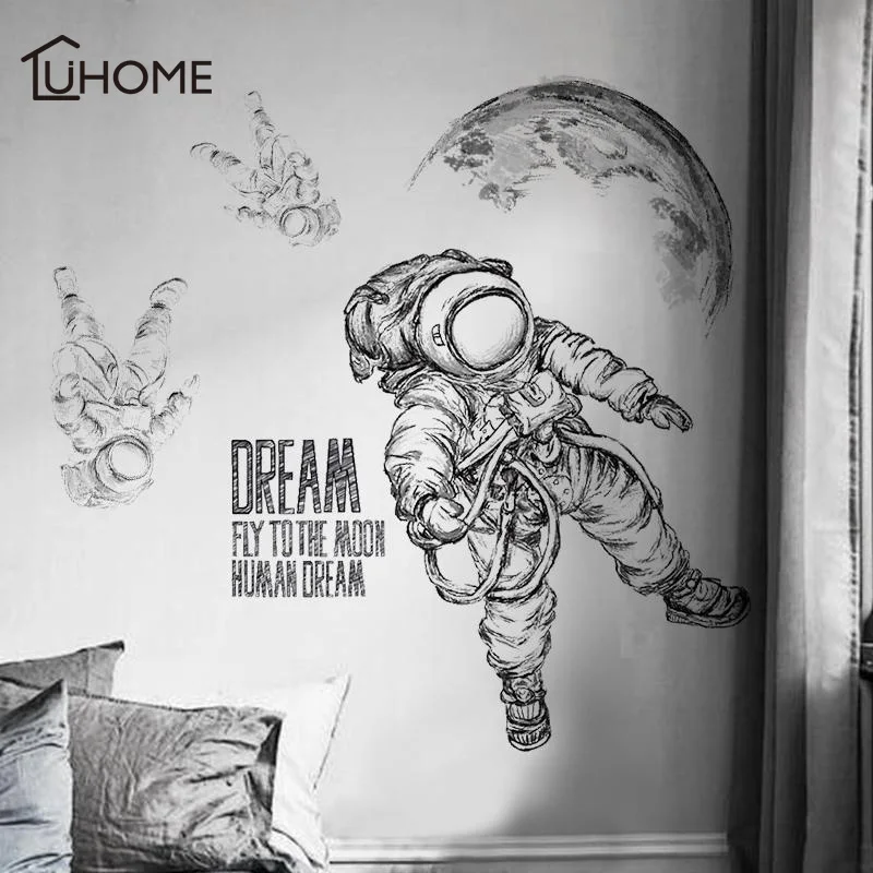 Large Vintage Black and White Wall Sticker Space Astronaut Decal Living Room Bedroom Decoration Kids Room Wall Stickers Adhesive
Large Vintage Black and White Wall Sticker Space Astronaut Decal Living Room Bedroom Decoration Kids Room Wall Stickers Adhesive