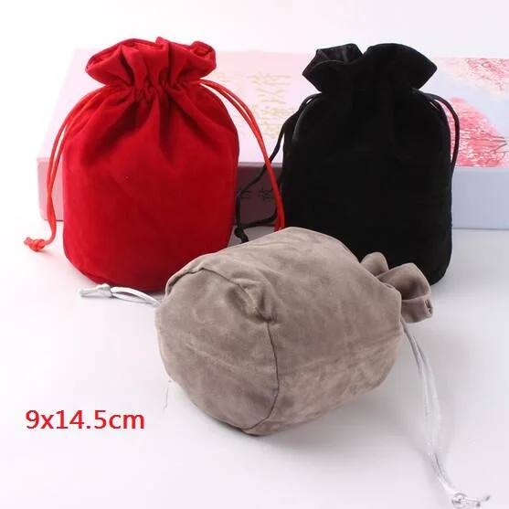 10pcs/lot 9*14.5cm Round Bottom Black/Grey/Red Drawstring Velvet Bag Pouches Jewelry Packaging Bags Christmas Gift Bags
10pcs/lot 9*14.5cm Round Bottom Black/Grey/Red Drawstring Velvet Bag Pouches Jewelry Packaging Bags Christmas Gift Bags