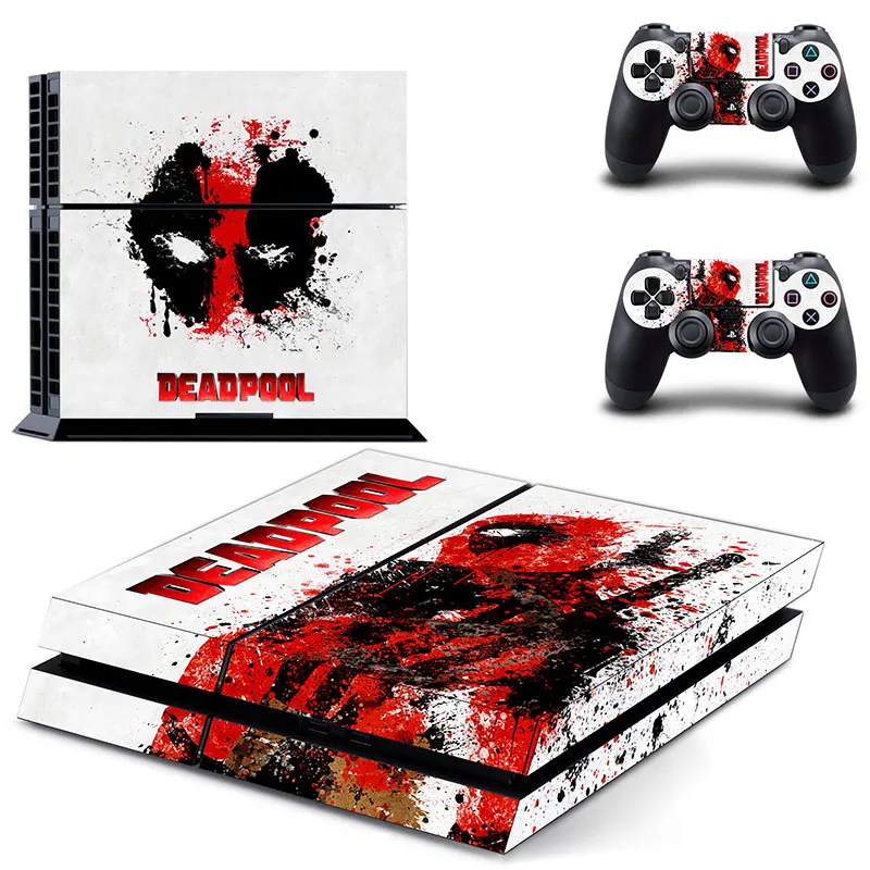 Marvel Deadpool Ps4 наклейка чехол для Playstaion 4 консоли PS4 наклейки кожи + 2 контроллера