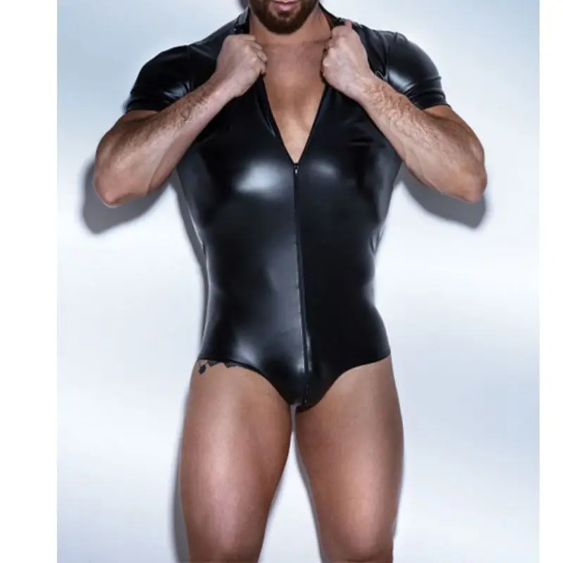 New Hot sale Men Bodysuit Undershirt Sportwear Black Sexy Man Lingerie Fashion Imitation Leather jumpsuits Plus Size S-XXXXL
New Hot sale Men Bodysuit Undershirt Sportwear Black Sexy Man Lingerie Fashion Imitation Leather jumpsuits Plus Size S-XXXXL