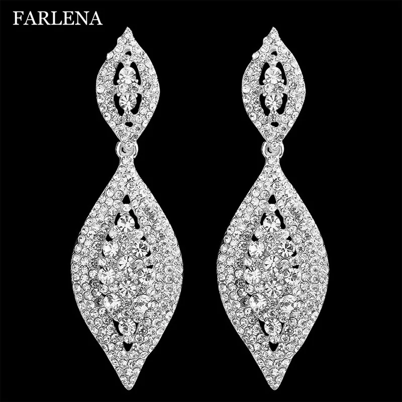 FARLENA Fashion Jewelry Exquisite Leaf Drop earrings 2018 long Crystal Rhinestones Earrings for Women Wedding Accessory ER085
FARLENA Fashion Jewelry Exquisite Leaf Drop earrings 2018 long Crystal Rhinestones Earrings for Women Wedding Accessory ER085