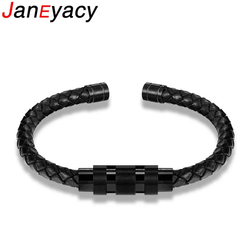 Fashion Punk Men Jewelry Black/Leather Bracelet Stainless Steel Bangles Bracelet Men's Wristband Rope Jewelry Pulseira Masculina
Fashion Punk Men Jewelry Black/Leather Bracelet Stainless Steel Bangles Bracelet Men's Wristband Rope Jewelry Pulseira Masculina