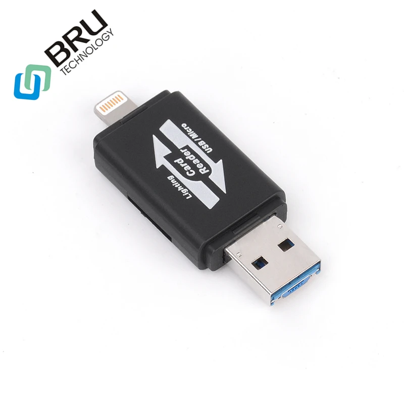 BRU кард ридер для iPhone5S/6 S/6 Plus/iPhone 7 Plus/8/8 Plus/X/XS Micro SD & памяти TF Картридер iPad телефона