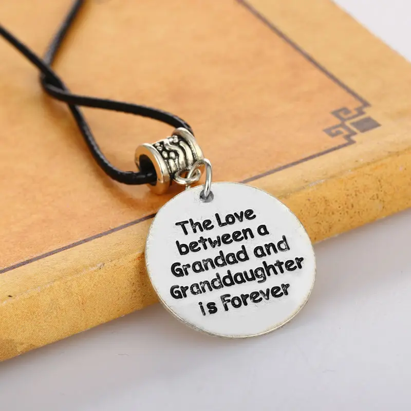 Bespmosp 24PC/Lot Wholesale"The Love Between a Grandad And Granddaughter Is Forever"Leather Charm Chain Pendant Necklace Jewelry
Bespmosp 24PC/Lot Wholesale"The Love Between a Grandad And Granddaughter Is Forever"Leather Charm Chain Pendant Necklace Jewelry