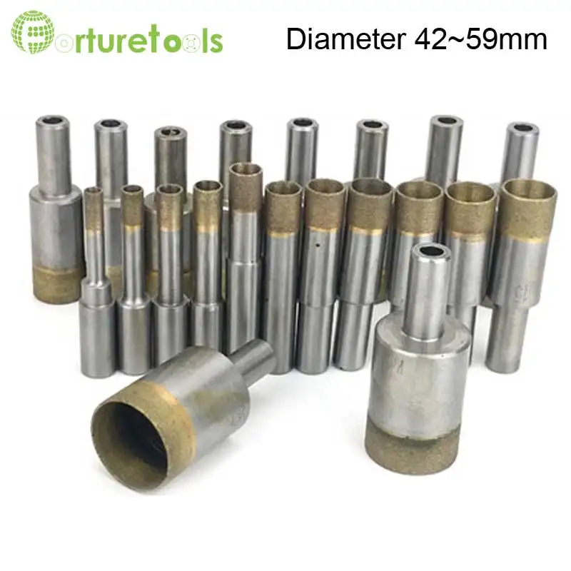 5pcs Sintered diamond hole saw steel body drill bit for glass and agate total Length 50mm Diameter 42~59mm glass tool zt003
5pcs Sintered diamond hole saw steel body drill bit for glass and agate total Length 50mm Diameter 42~59mm glass tool zt003
