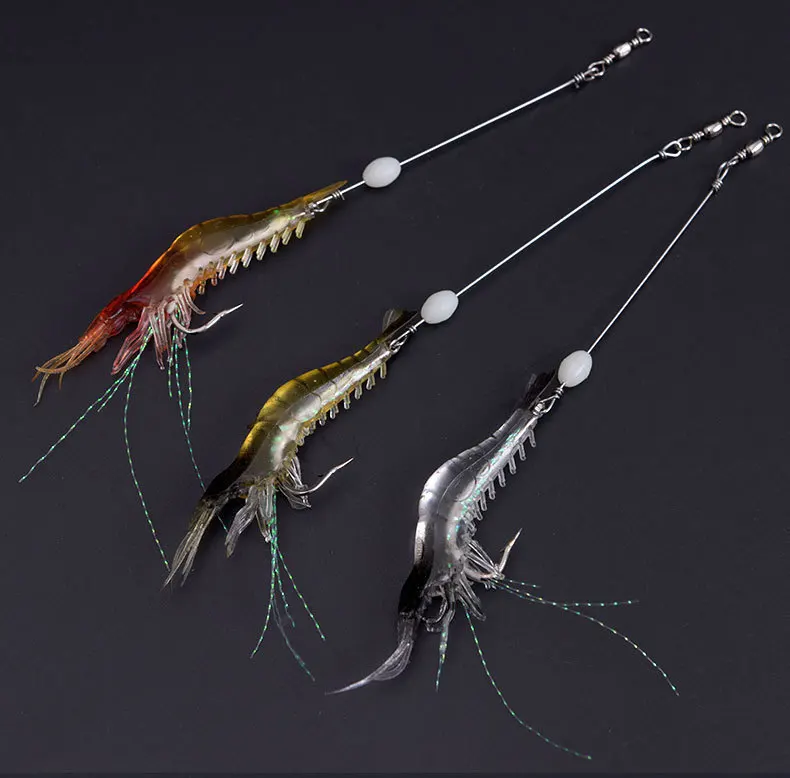 3pcs Soft Lure Night Luminous Shrimp 90mm/6g Artificial Prawns With Glow Hook Swivels Para Pesca Lure Connector For Sea Fishing
3pcs Soft Lure Night Luminous Shrimp 90mm/6g Artificial Prawns With Glow Hook Swivels Para Pesca Lure Connector For Sea Fishing