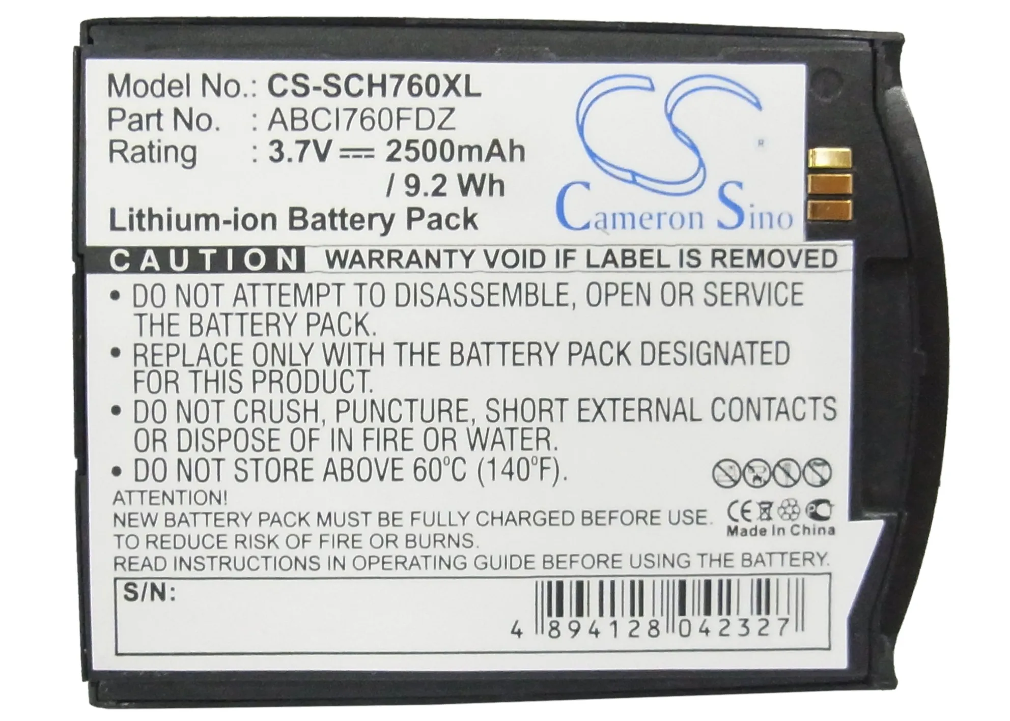 Cameron Sino 2500 мАч аккумулятор ABCI760FDZ для Samsung SCH I760 Verizon I760|2500mah battery|cameron sinobattery 2500mah |