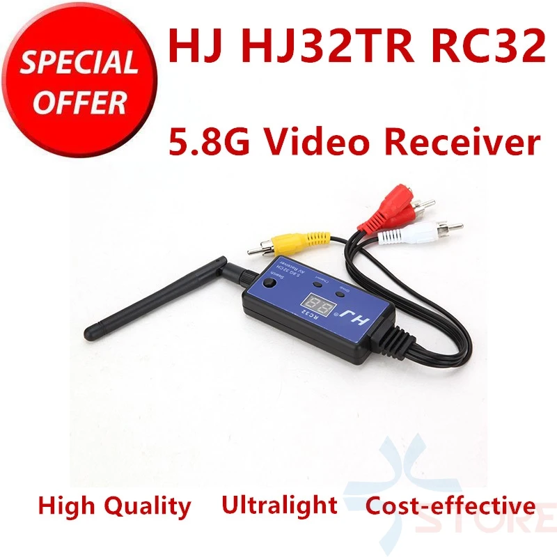 HJ HJ32TR RC32 5.8G 32CH Wireless FPV AV Audio Video Receiver For RC FPV Drone Multicopter QAV250 Quadcopter
HJ HJ32TR RC32 5.8G 32CH Wireless FPV AV Audio Video Receiver For RC FPV Drone Multicopter QAV250 Quadcopter