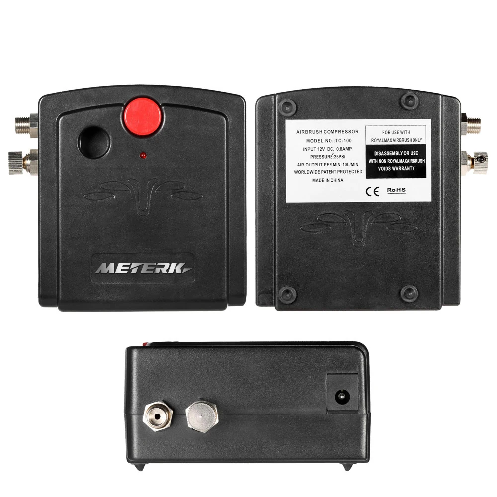 Meterk 100-250V Gravity Feed Dual Action Airbrush Air Compressor Kit Art Painting Spray Model Air Brush Nail Tool Set
Meterk 100-250V Gravity Feed Dual Action Airbrush Air Compressor Kit Art Painting Spray Model Air Brush Nail Tool Set
