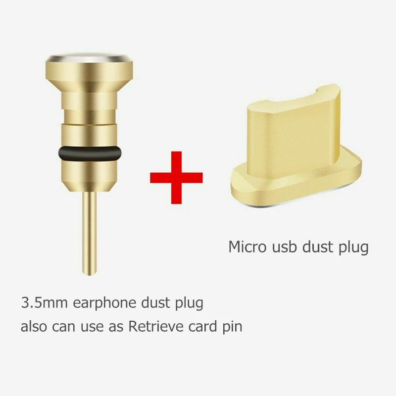 10 комплектов алюминиевый пылезащитный Разъем Micro USB порт + разъем для наушников с
