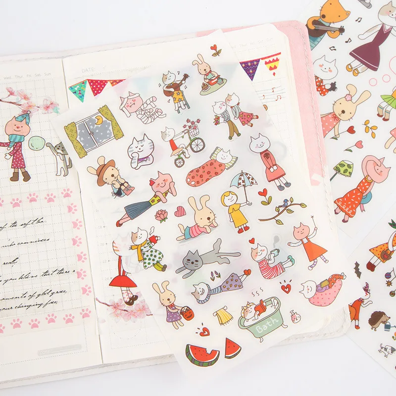 6PCS New Lovely Cartoon Miss Cat Diary Decorative Planner DIY Diary Scrapbooking Phone Index Seal Stickers
6PCS New Lovely Cartoon Miss Cat Diary Decorative Planner DIY Diary Scrapbooking Phone Index Seal Stickers
