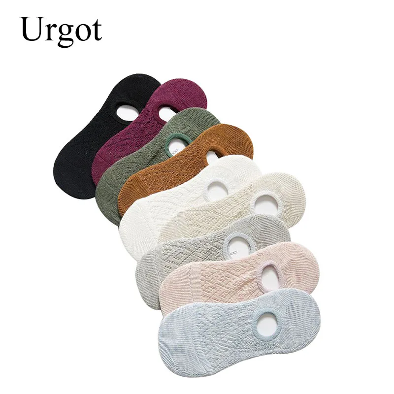 Urgot 5 Pairs Women's Socks Spring Summer Solid Color Silicone Slip-proof Invisible Boat Socks Hollow Shallow-mouthed Ankle Sock
Urgot 5 Pairs Women's Socks Spring Summer Solid Color Silicone Slip-proof Invisible Boat Socks Hollow Shallow-mouthed Ankle Sock