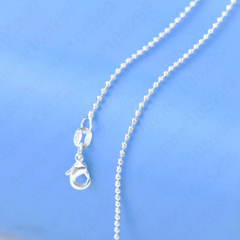 1PC Fashion Jewelry Necklace Chains 925 Sterling Silver Beads Prayer Chain+Lobeter Clasp For Pendant 16-30 Inches
1PC Fashion Jewelry Necklace Chains 925 Sterling Silver Beads Prayer Chain+Lobeter Clasp For Pendant 16-30 Inches
