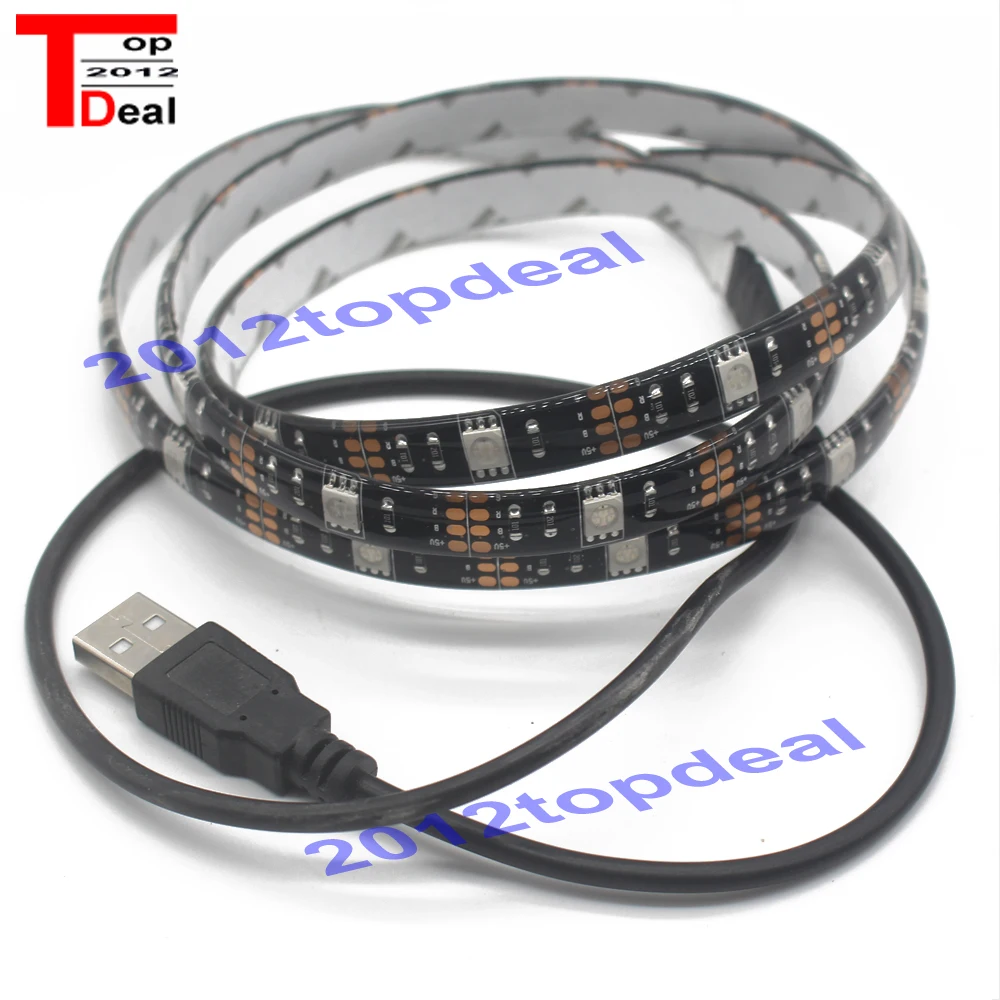 USB светодиодный лента Светодиодная гибкая с пультом ДУ 5 В 5050 RGB м IP65 | Лампы и