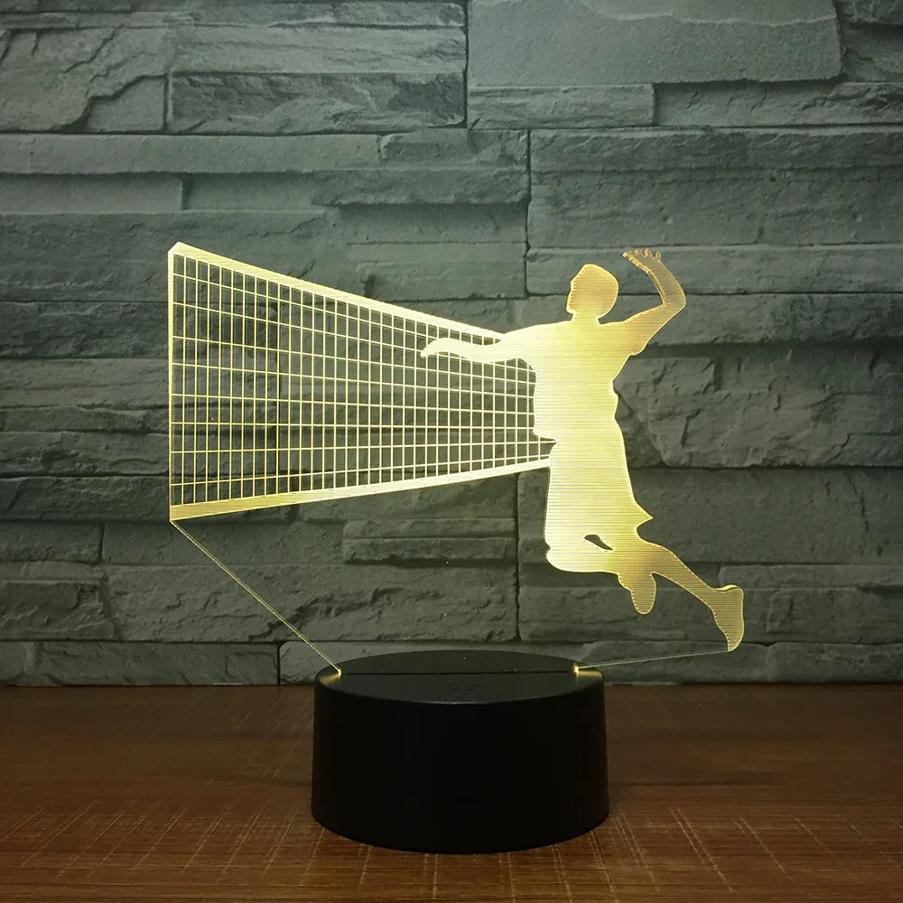 Men's Volleyball Block 3D Lamp 7 Color Led Night Lamps For Kids Touch Led Usb Table Lampara Lampe Baby Sleeping LED Nightlight
Men's Volleyball Block 3D Lamp 7 Color Led Night Lamps For Kids Touch Led Usb Table Lampara Lampe Baby Sleeping LED Nightlight
