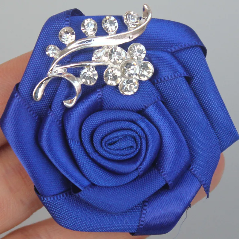Artificial Satin Flower Groom Corsage Royal Blue Flower Crystal Jewelry Bride Wedding Corsage Pin Brooches for Man Suit XH0038-2
Artificial Satin Flower Groom Corsage Royal Blue Flower Crystal Jewelry Bride Wedding Corsage Pin Brooches for Man Suit XH0038-2