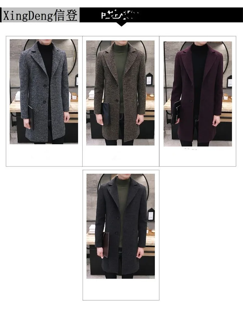 XingDeng Men Long Casual cotton top Coats warm Coat Lapel Collar Spring Autumn Men's Thick Wool Trench fashion Overcoat Plus 5XL
XingDeng Men Long Casual cotton top Coats warm Coat Lapel Collar Spring Autumn Men's Thick Wool Trench fashion Overcoat Plus 5XL