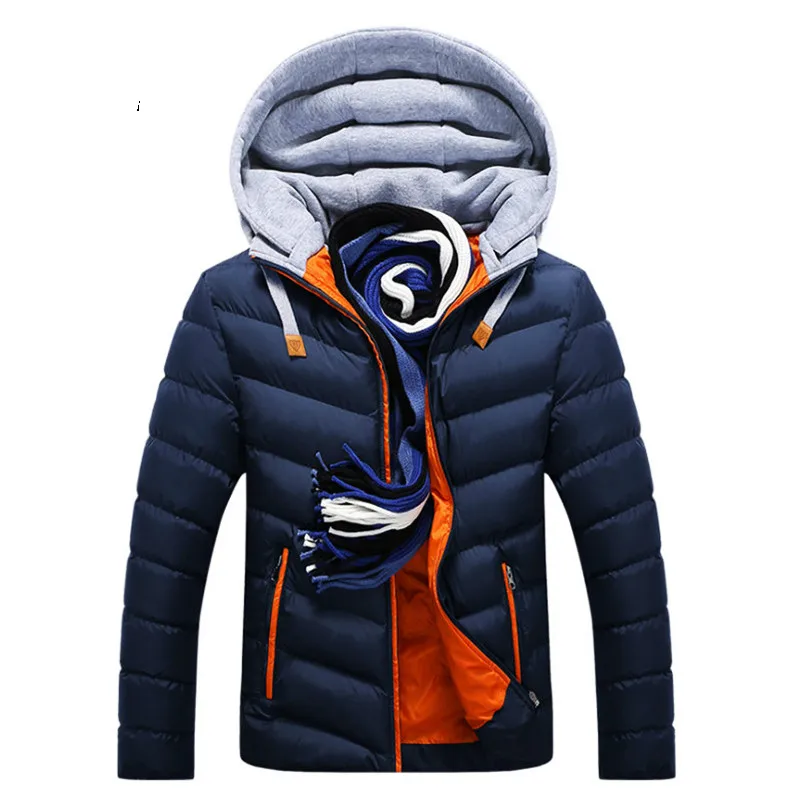 Mens Coats Jackets Hooded Collar Slim Clothes Thick Parkas Winter Jacket Men Hat Detachable Warm Coat Cotton-Padded Outwear
Mens Coats Jackets Hooded Collar Slim Clothes Thick Parkas Winter Jacket Men Hat Detachable Warm Coat Cotton-Padded Outwear