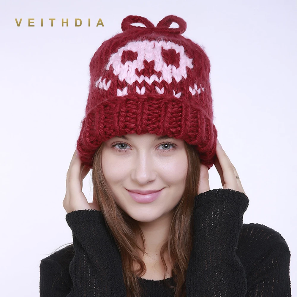 VEITHDIA 2019 Handmade Autumn Winter Knitted Antenna Hat Women Caps Bonnet Warm Winter Hats For Girls Skullies Beanies 170g
VEITHDIA 2019 Handmade Autumn Winter Knitted Antenna Hat Women Caps Bonnet Warm Winter Hats For Girls Skullies Beanies 170g