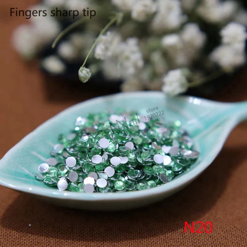 1000 pcs SS6 Light green 14 Facets Resin Round Rhinestone Sparkling Rhinestones Nail Art Decoration DIY N20
1000 pcs SS6 Light green 14 Facets Resin Round Rhinestone Sparkling Rhinestones Nail Art Decoration DIY N20