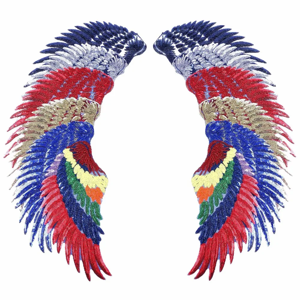 1 pair New wing Embroidery lace applique paillette fabric sweater clothes patch sequined stickers t-shirt diy patches decoration
1 pair New wing Embroidery lace applique paillette fabric sweater clothes patch sequined stickers t-shirt diy patches decoration