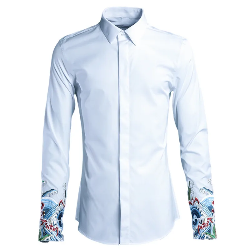 Original embroidery Chinese style men's shirt fashion trend spring and summer white shirt male high-end casual shirts men camisa
Original embroidery Chinese style men's shirt fashion trend spring and summer white shirt male high-end casual shirts men camisa