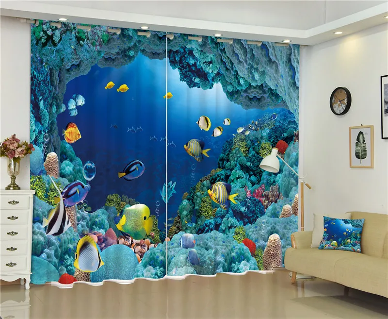 2017 Underwater world 3D Blackout Curtains For Living room Bedding room Decor Tapestry Wall Carpet Drapes Cotinas
2017 Underwater world 3D Blackout Curtains For Living room Bedding room Decor Tapestry Wall Carpet Drapes Cotinas
