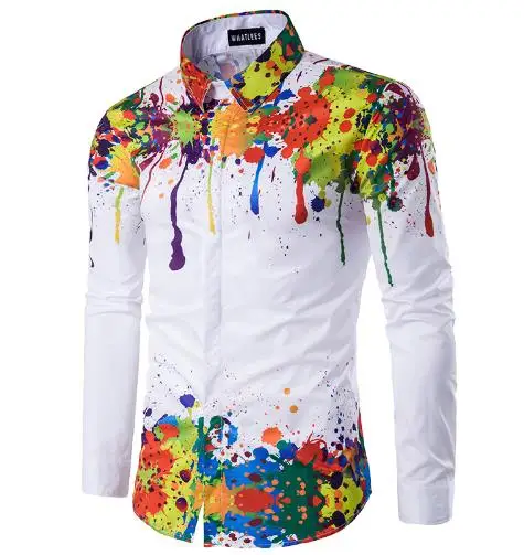 Drop Shipping Camisa Masculina New Fashion Printing Slim Fit Shirt Men Casual Long Sleeve Lapels Shirts Chemise Homme Social Men
Drop Shipping Camisa Masculina New Fashion Printing Slim Fit Shirt Men Casual Long Sleeve Lapels Shirts Chemise Homme Social Men