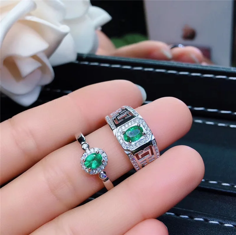 PROCOGEM Natural Emerald Rings for Women Men Lovers 0.4&0.5Ct Engagement Bride Rings Gifts 925 Sterling silver fine Jewelry #536
PROCOGEM Natural Emerald Rings for Women Men Lovers 0.4&0.5Ct Engagement Bride Rings Gifts 925 Sterling silver fine Jewelry #536