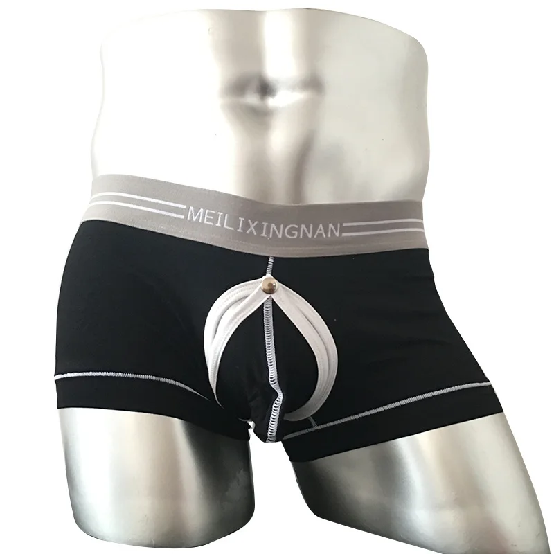 Men's Hollow Out Open Crotch Boxer Briefs Soft Cotton Breathable Shorts Panties Underwear Sexy Lingerie Gay Costume
Men's Hollow Out Open Crotch Boxer Briefs Soft Cotton Breathable Shorts Panties Underwear Sexy Lingerie Gay Costume