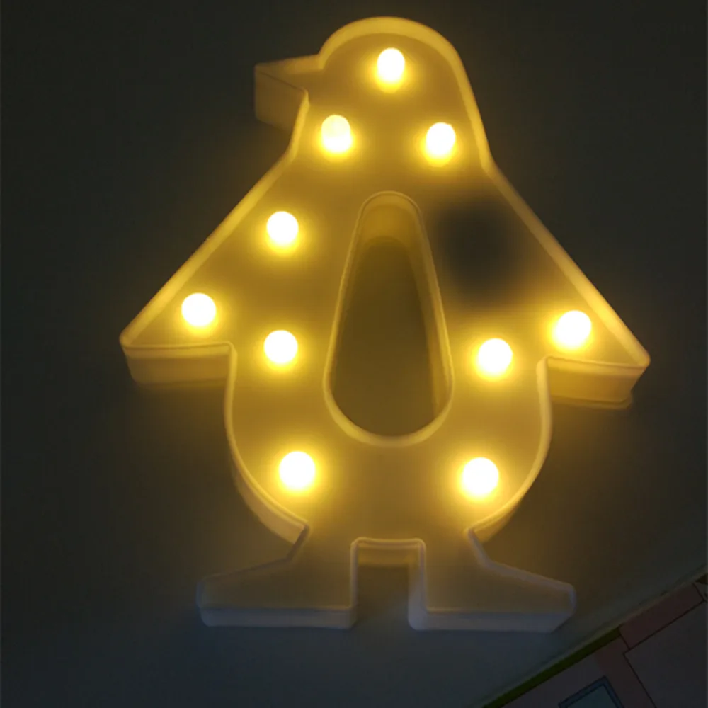 YIYANG белые романтические домашние декоративные ночные лампы 3D Пингвин