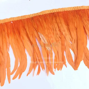5 yards Chicken Tail Feather Orange Trims Cock Tail Ribbon 30-35cm 12-14" Rooster Feather Trims available
5 yards Chicken Tail Feather Orange Trims Cock Tail Ribbon 30-35cm 12-14" Rooster Feather Trims available