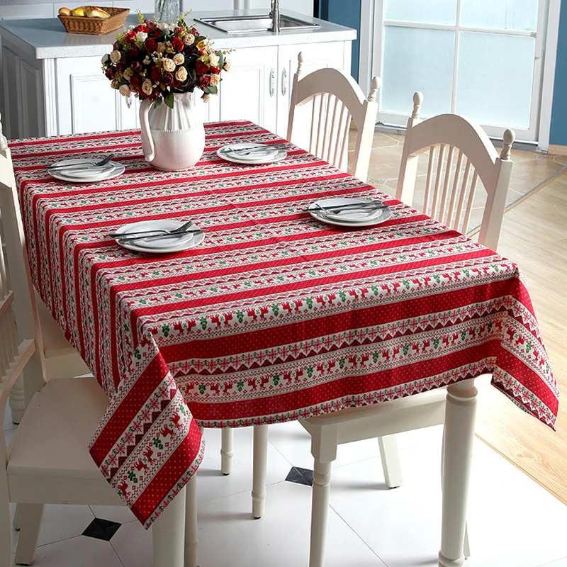 Home Linen Cotton Tablecloth Red Snowflakes Elk Christmas Tree Washable Tea Table Cloth for Wedding Banquet Dining Table Cover
Home Linen Cotton Tablecloth Red Snowflakes Elk Christmas Tree Washable Tea Table Cloth for Wedding Banquet Dining Table Cover