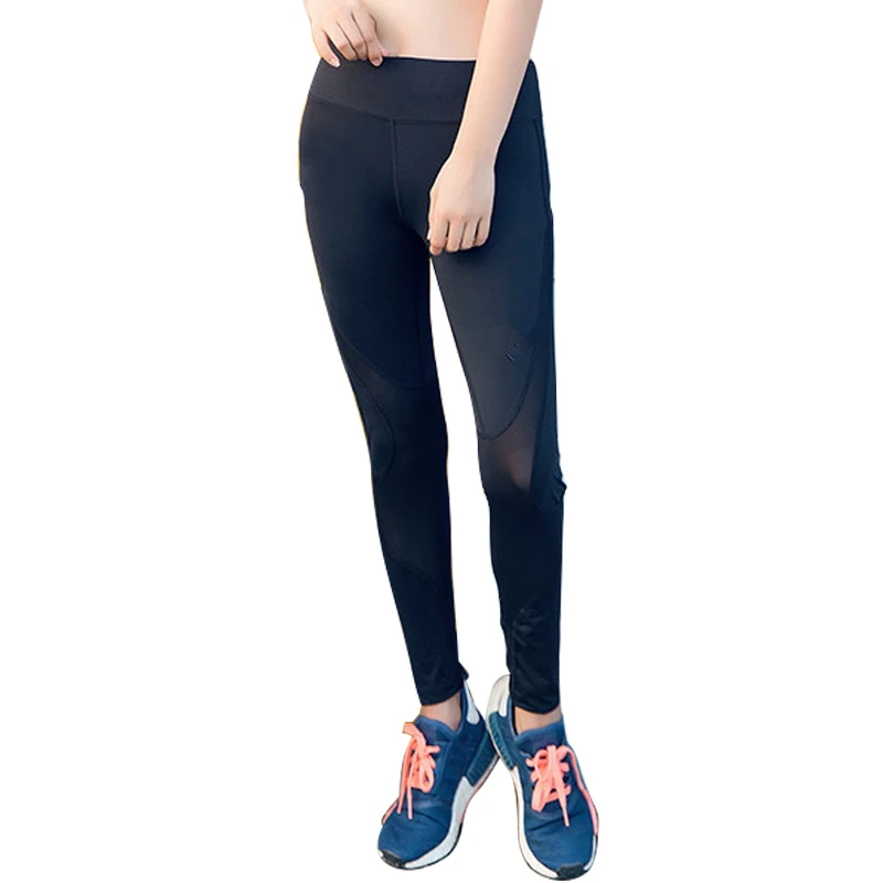 Women Running Leggings Sports Woman Tights Training Trousers Quick Drying Fabric Splicing Ladies Fitness Clothes | Спорт и