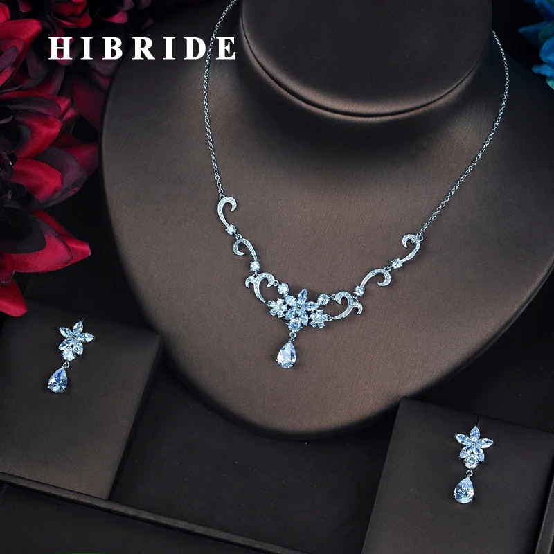 HIBRIDE Elegant Flower Design Small Jewelry Set For Women Bridal Jewelry European Style Tear Drop pulseira feminina N-661
HIBRIDE Elegant Flower Design Small Jewelry Set For Women Bridal Jewelry European Style Tear Drop pulseira feminina N-661