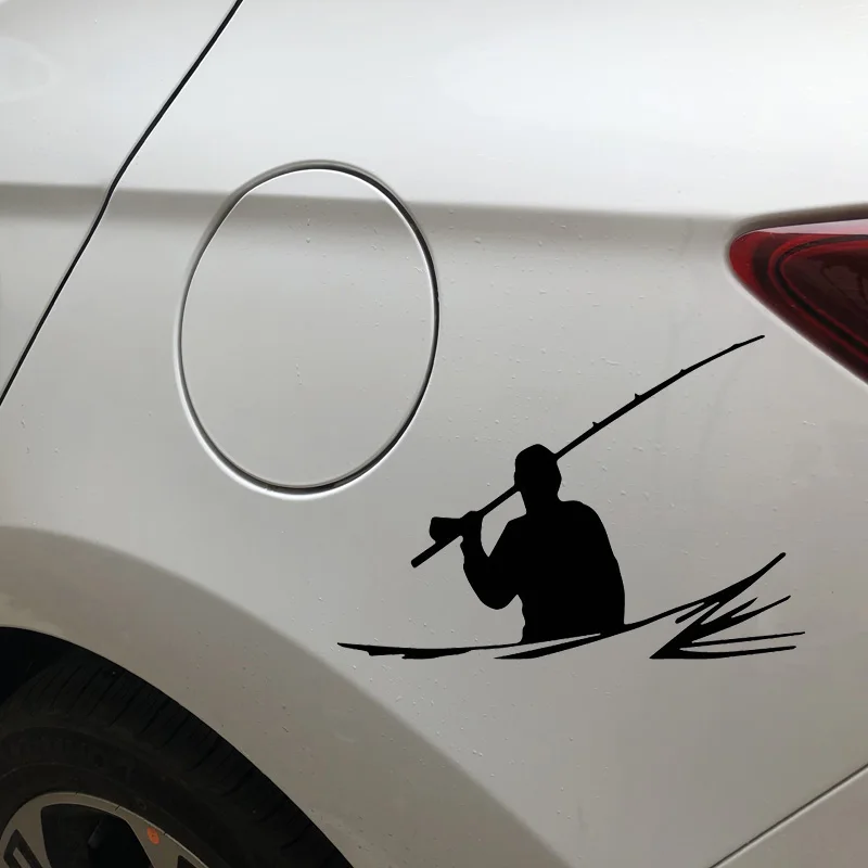 YJZT 15CM*10.4CM Simplicity Ship Water Wave Reflection Fishing Vinly Decal Beautiful Car Sticker Cool Black/Silver C27-0462 | Автомобили и