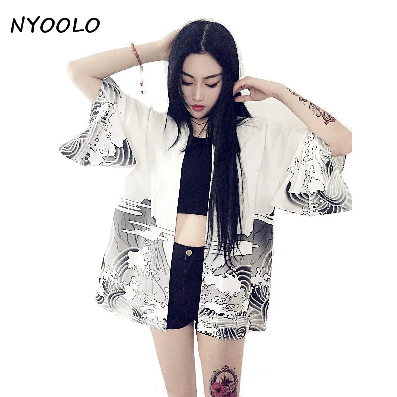 NYOOLO Vintage novelty summer dragon waves printed chiffon sun protection cardigan kimono sun shirt women clothing outerwear
NYOOLO Vintage novelty summer dragon waves printed chiffon sun protection cardigan kimono sun shirt women clothing outerwear